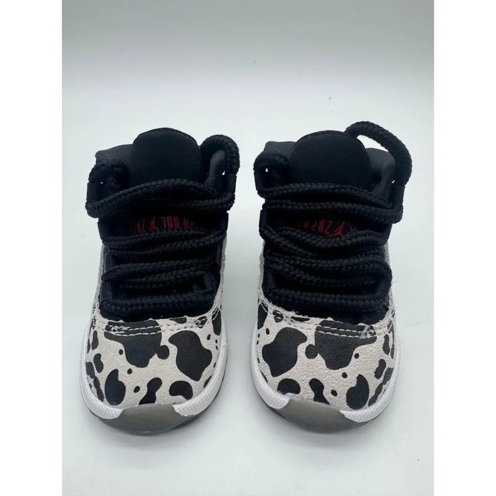 Jordan 11 Retro Little Flex Animal Instinct Black White DO3856-010 Toddler 4C